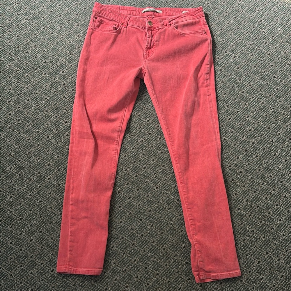 Leara Women Peach Slim Fit Denim Size 12